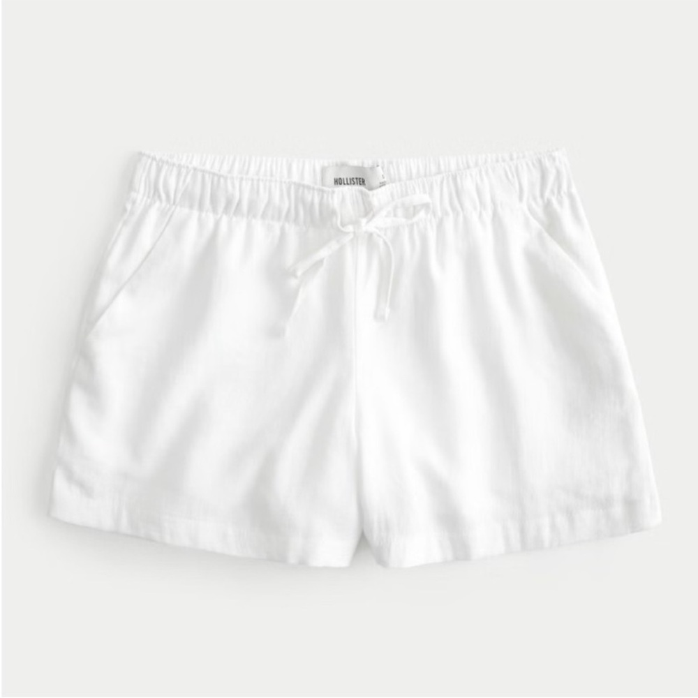 Hollister Women's White Linen Shorts